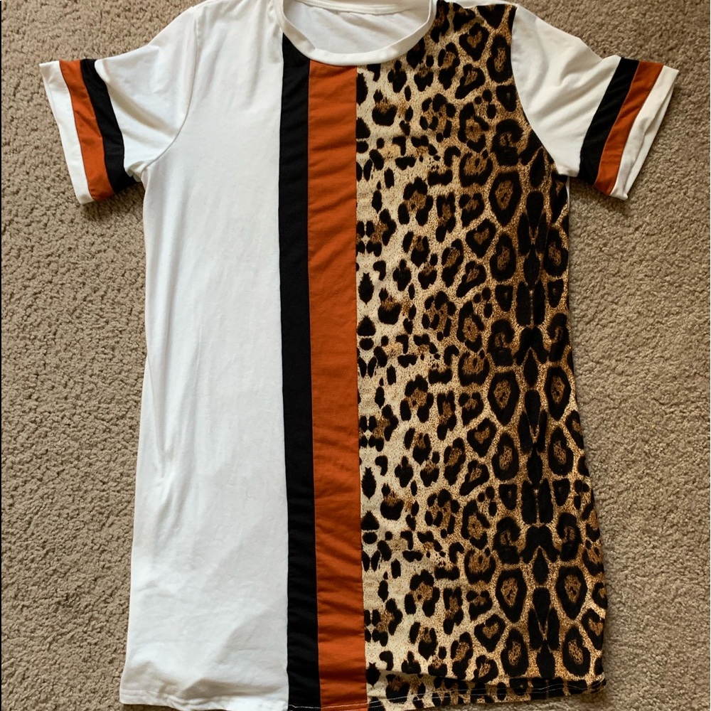 Leopard T-shirt Dress